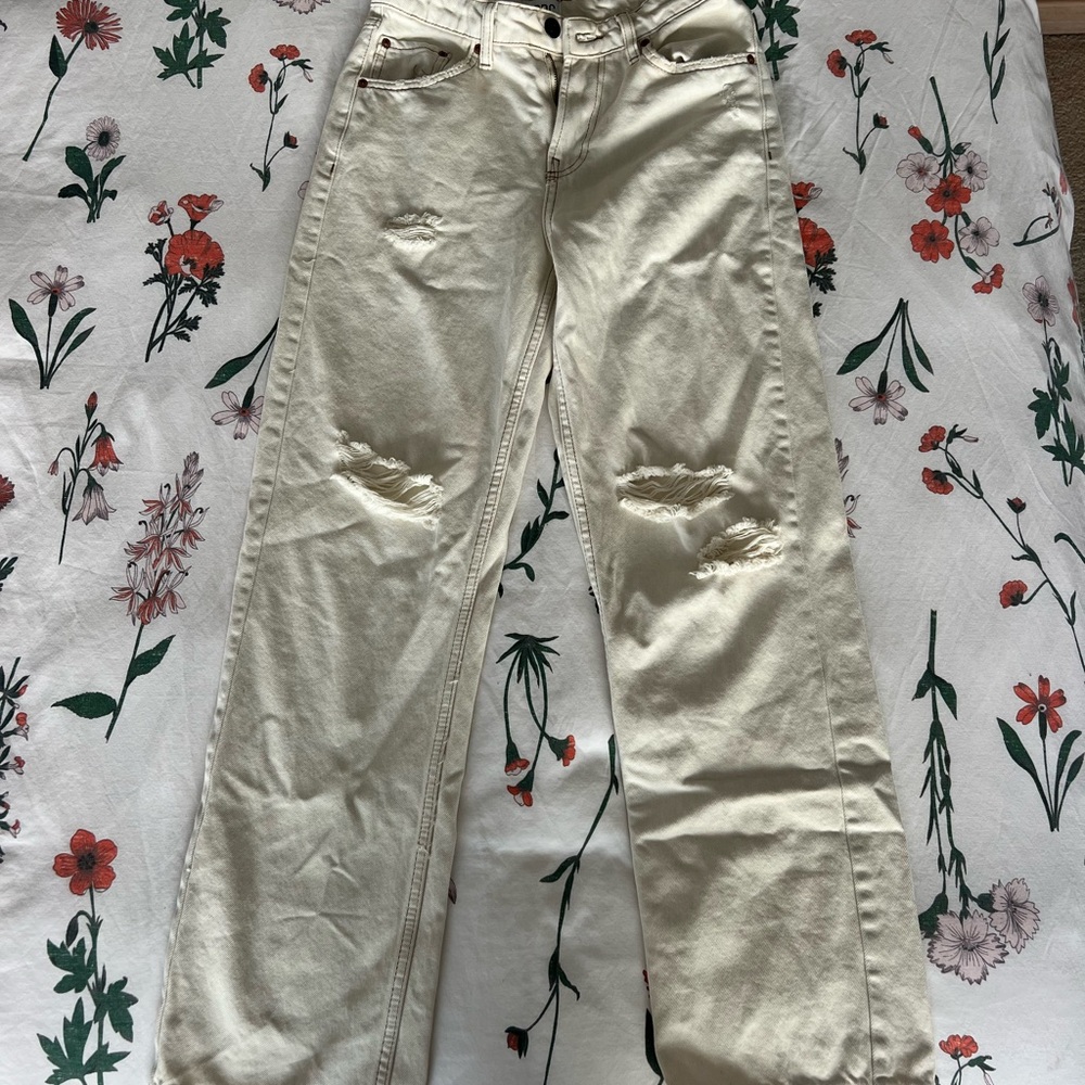 BDG Cream Straight Leg Women Jeans